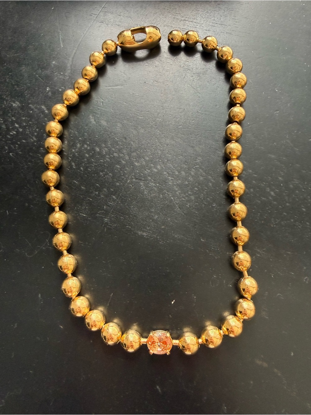 Gold Bead Choker Necklace - Elegant Women’s Jewelry